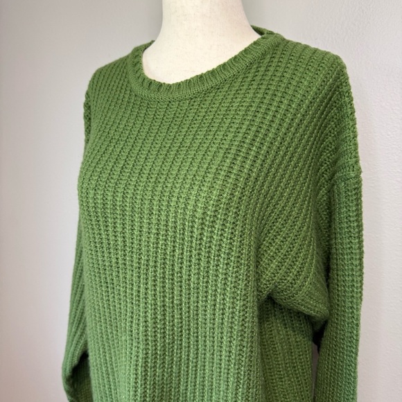 Vintage Roaman’s Chunky Knit Sweater – Olive Green – L - Picture 2 of 4